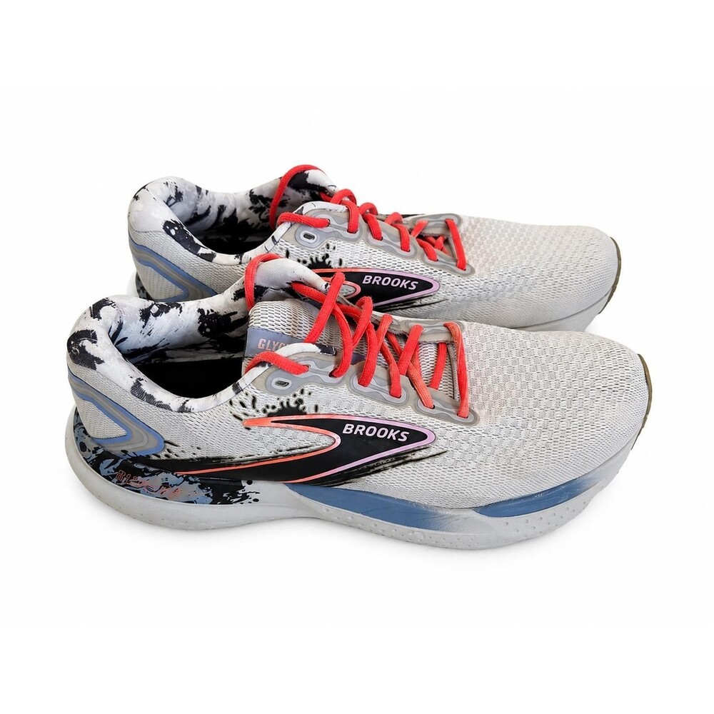 Brooks Glycerin 21 Mens Size 12.5 D Oyster Orchid Bouquet Running Shoes Sneakers
